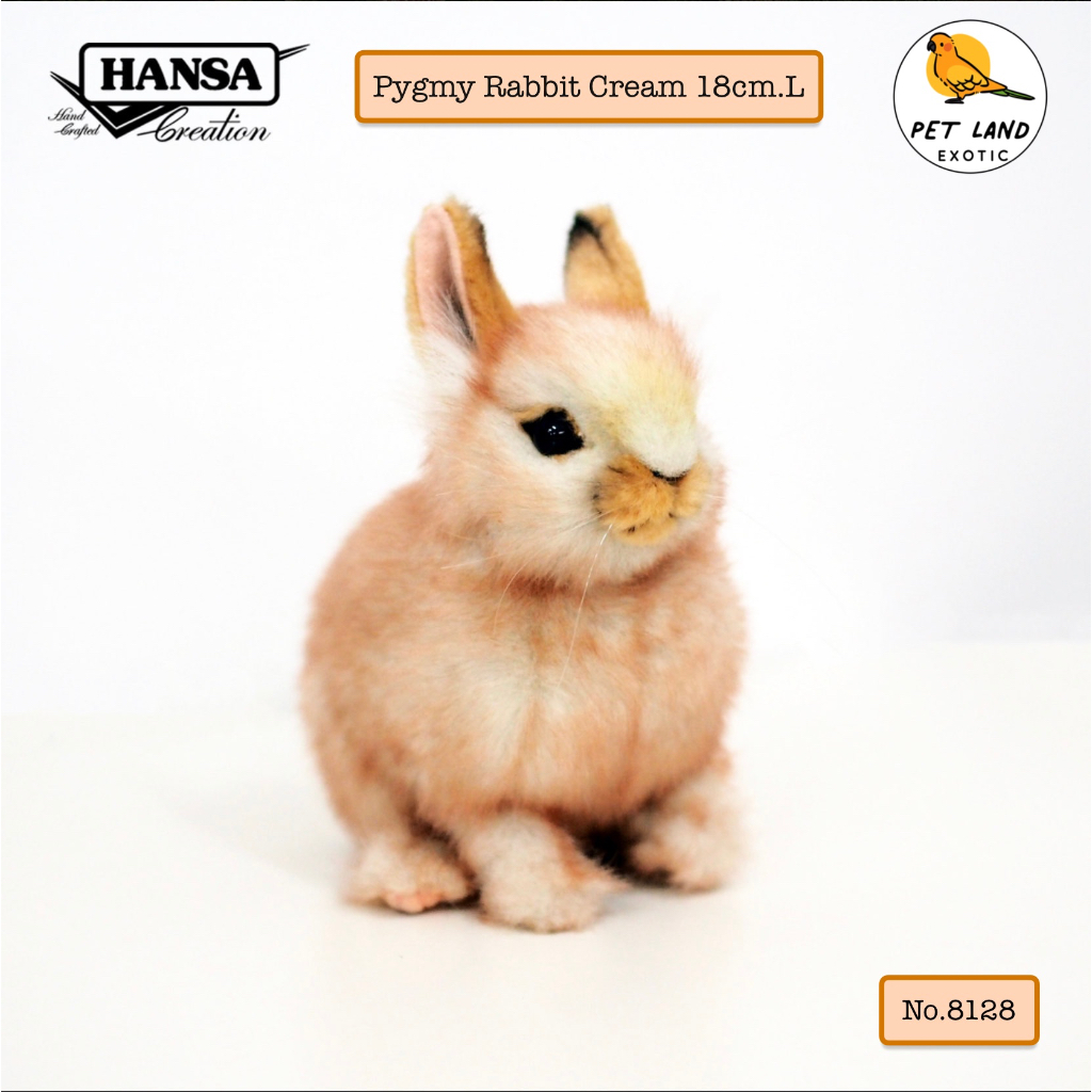Hansa Creation ตุ๊กตากระต่ายแคระเสมือนจริง Pygmy Rabbit White/Cream ...