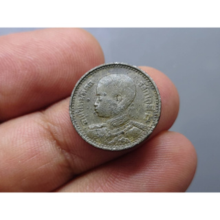 เหรียญดีบุก 10 สตางค์ พิมพ์ พระเศียรโต สมัยรัชกาลที่8 พ.ศ.2489 ผ่านใช้งาน
