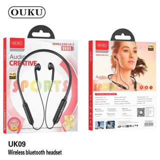 OUKU รุ่น UK09 หูฟังไร้สายบลูทูธ 5.0 หูฟังกันน้ำหูฟังกีฬาหูฟังสายคล้องคอหูฟัง