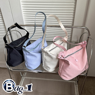 bag_1(BAG1910) กระเป๋าสะพายไหล่ผ้าอ๊อกซ์ฟอร์ด มี4สี สีพาสเทล