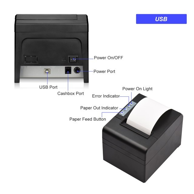 thermal-printer-80mm-usb-sb-8330-connection-300mm-s-high-speed-auto-cutter-เครื่องพิมพ์ใบเสร็จ-ไม่ใช้หมึก