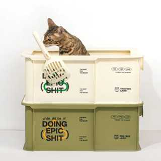 Furrytail Cats Campsite Cat Litter Box กระบะทรายแมว