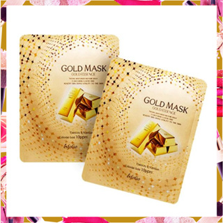 มาส์กทองคำเกาหลี Esfolio Gold Essence Mask แผ่นมาส์กผสมทองคำมีสารต้านอนุมูลอิสระ  2แผ่น 50กรัม