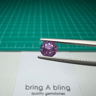 พลอยชมพู (pink sapphire) 1.05 ct (5.5x4.0)มม พลอยสีเข้ม สวยมากไฟดี ตำหนิเล็กน้อย