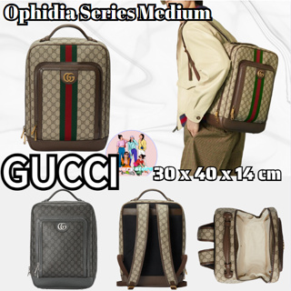 gucci Backpacks Ophidia Series Medium GG/ผู้ชาย/ตัวแทนช้อปปิ้งของแท้/เป้สะพายหลัง/สินค้าลดราคาปลอดภาษี