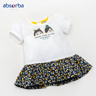 แอ็บซอร์บา (แยกชิ้น) ชุดเสื้อยืด มีระบาย และกางเกงเล็กกิ้ง เด็กหญิง สำหรับเด็กอายุ 1- 3 ปี คอลเลคชั่น Attitude  - pw