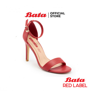 Bata บาจา Red Label รองเท้าส้นสูงออกงาน ปาร์ตี้ ดีไซน์หรู ส้นแหลม  สูง 3 นิ้ว สำหรับผู้หญิง รุ่น Butterfly สีแดง รหัส 7615157