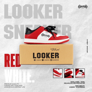 LOOKER-รองเท้าผ้าใบ(สีแดง) LOOKER พร้อมส่งทุกไซส์ (9%Clothing)