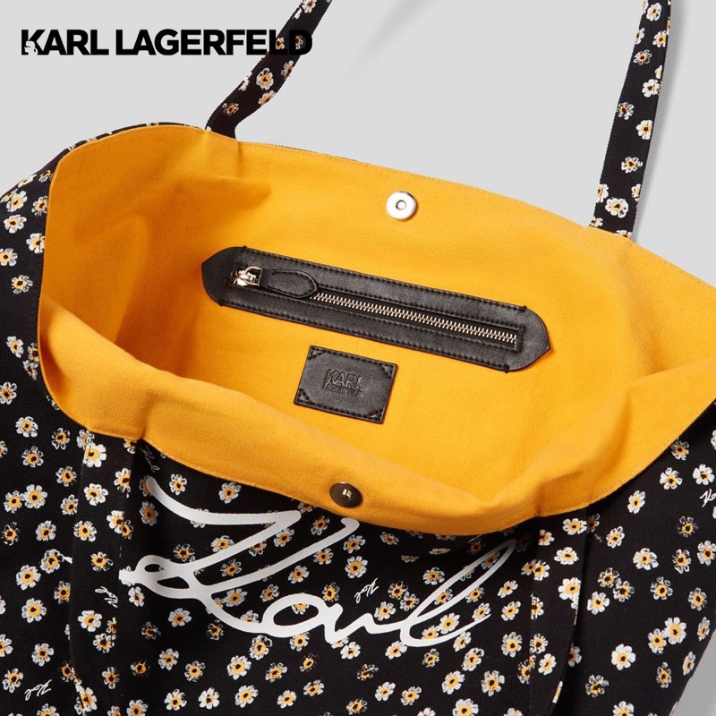 pre-order-karl-lagerfeld-signature-floral-canvas-shopper-สินค้าแท้100