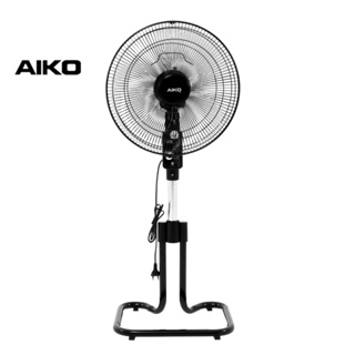 AIKO #AK-D401 สีดำ พัดลมสไลด์ 16" ใบพัดพลาสติก มีเทอร์โมฟิวส์ *** รับประกันมอเตอร์ 3 ปี