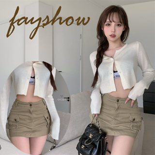 Fayshow กระโปรง กระโปรงสั้น เกาหลี ใส่สบายๆ SO220032