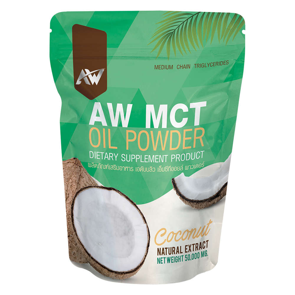 ภาพหน้าปกสินค้าAW MCT OIL POWDER ผงน้ำมันมะพร้าวสกัดเย็น อิ่ม คีโต IF ไฟเบอร์ ไขมันดี จากร้าน koisup บน Shopee