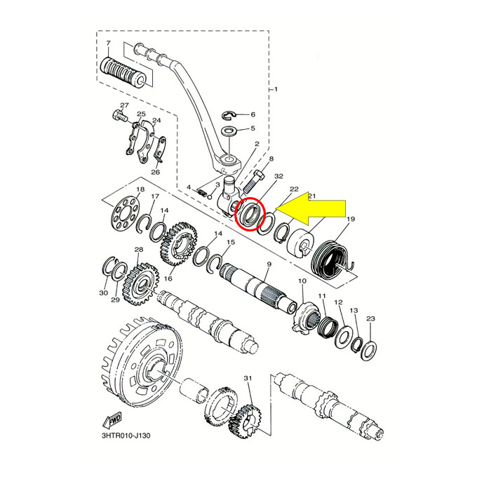 ซีลแกนสตาร์ท-แท้ศูนย์-yamaha-sr400-ขนาด-25x35x7