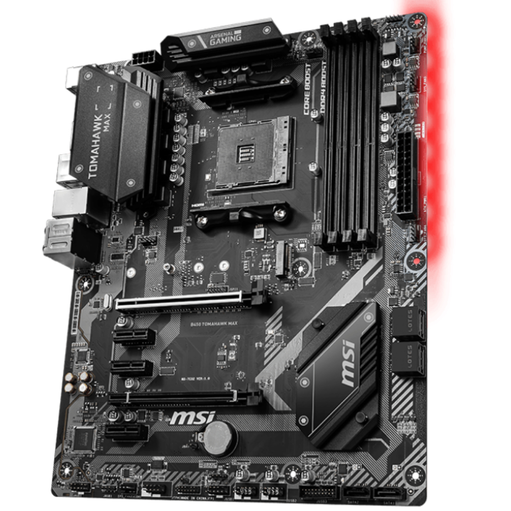 MAINBOARD (เมนบอร์ด) AM4 MSI B450 TOMAHAWK MAX DDR4 Support 5000 Series ...