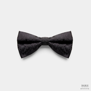 Black Paisley on Black Bowtie-โบว์ไทสีดำลายลูกน้ำ