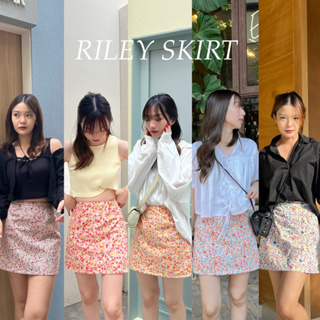 สินค้า Riley skirt กระโปรงทรงเอผ้ามีลาย (nita.bkk)