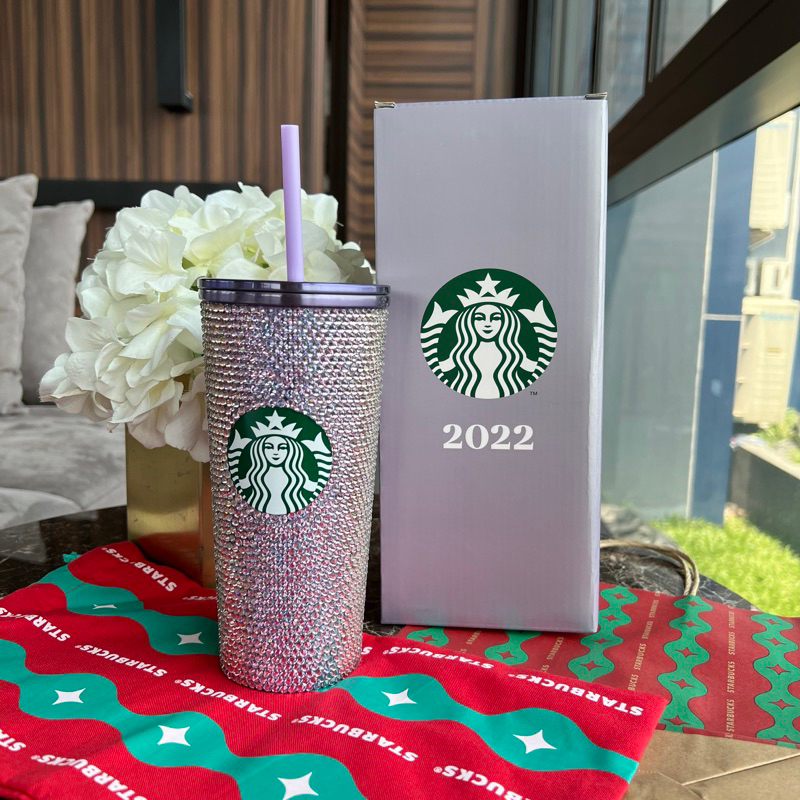 Starbucks Purple Bling Rhinestone Cold Cup (16oz.) แก้วหนามม่วง