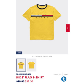 READY TO SHIP สินค้าพร้อมส่ง • Tommy Hilfiger flag t-shirt (boy’s size)**สินค้าแท้100%