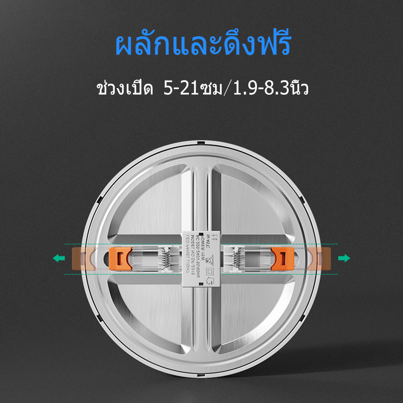 dundun-ดาวไลท์-แบบบาง-โคมฝังฝ้า-ฝ้าเพดาน-กลม-โคมไฟฝังฝ้า-หลอดไฟดาวน์ไลท์-แบบเหลี่ยม-ดาวไลท์-โคมติดฝ้า-โคมไฟled-downlight