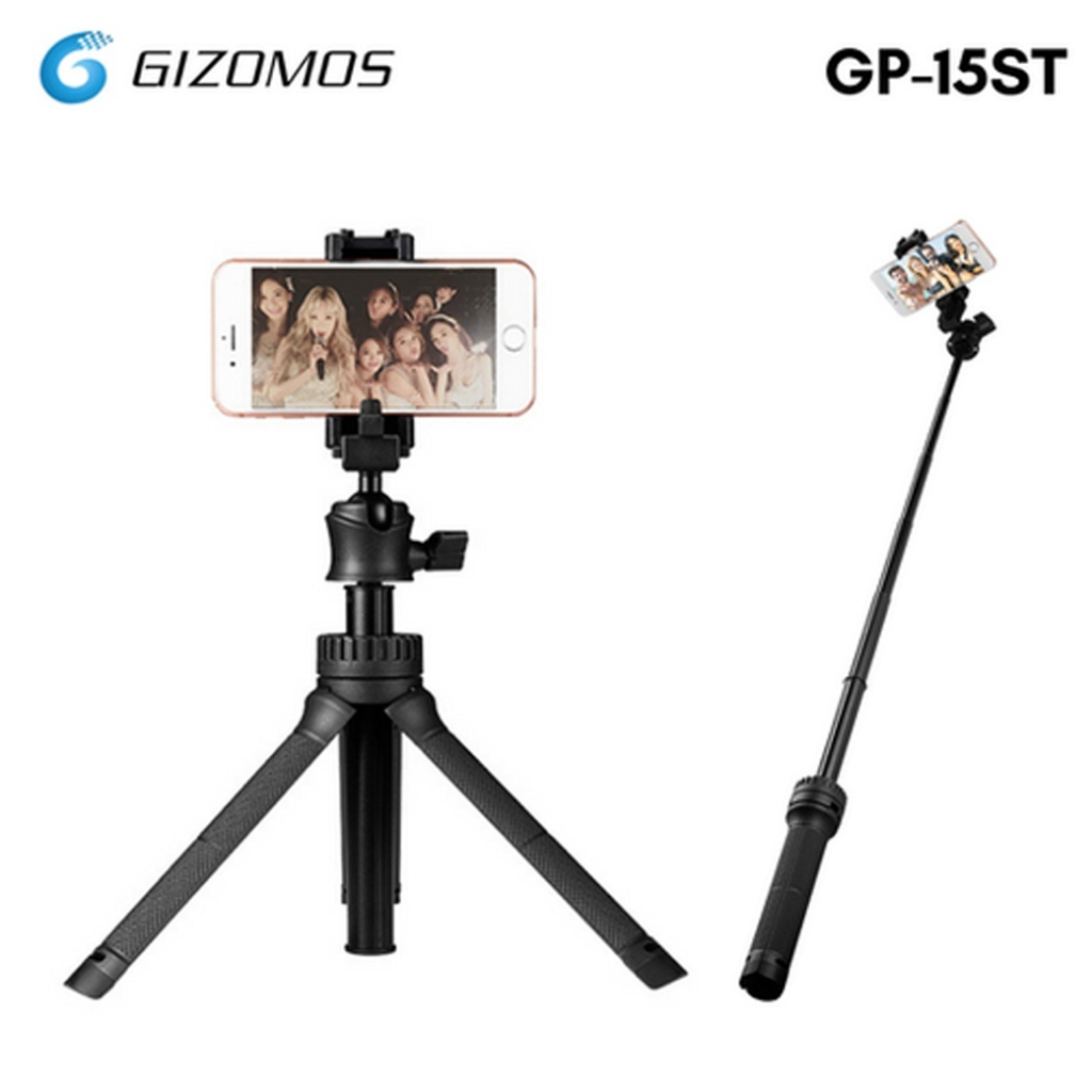 ขาตั้ง Gizomos GP15ST Tabletop 2In1 Mini Tripod & Selfie Stick Kit