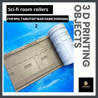 Miniature Sci-fi textured roller สำหรับทำ terrain war games, trpg, warhammer