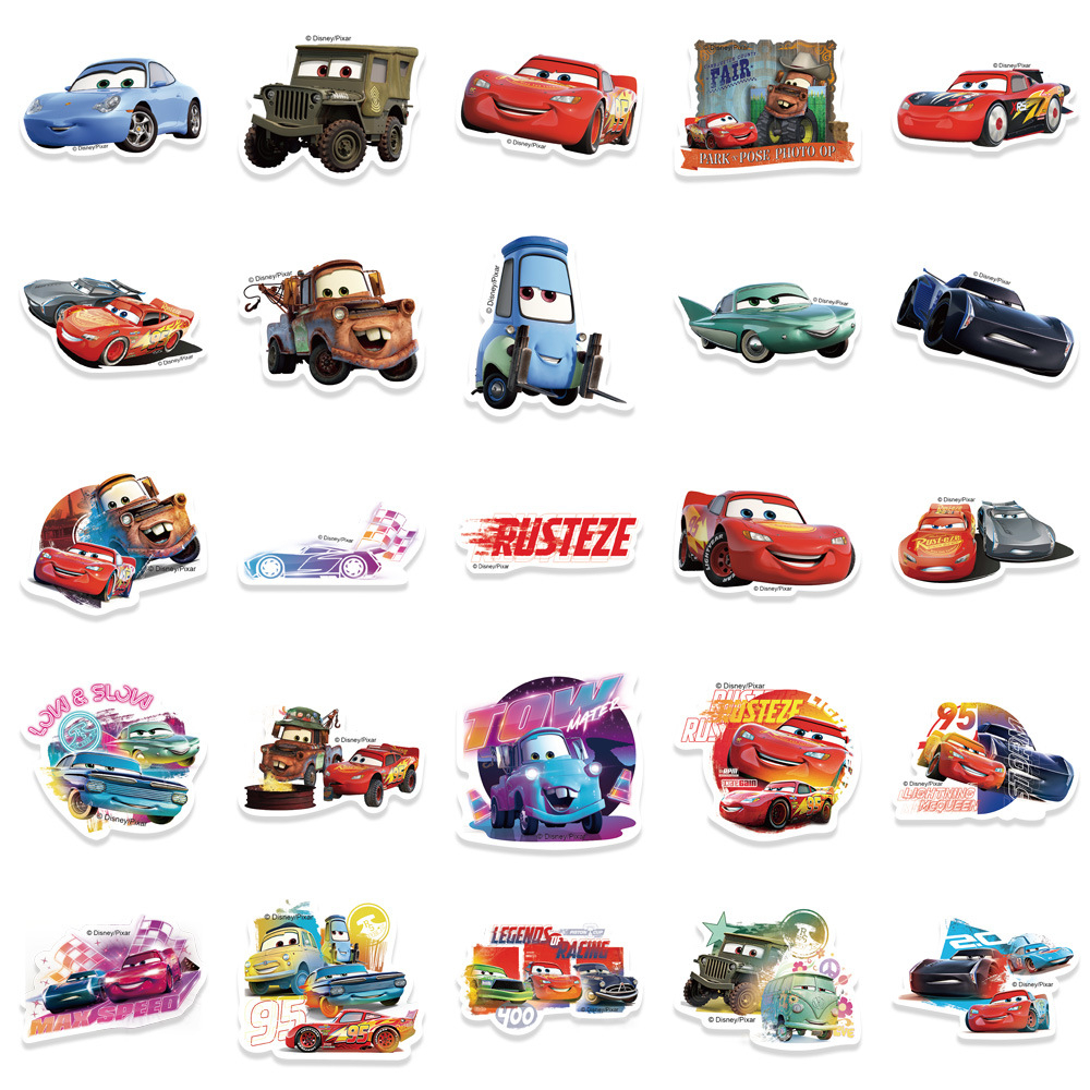 พร้อมส่ง-ของแท้-100-แมคควีน-ลาย-ชินคันเซ็น-โทมัส-cars-sticker-disney-เมโลดี้-สติกเกอร์-กันน้ำ-50pcs