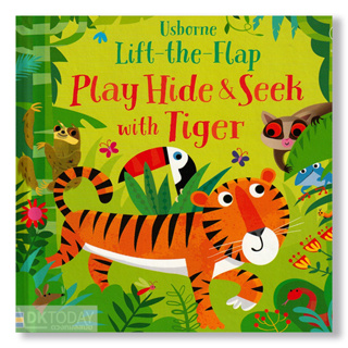 DKTODAY หนังสือ USBORNE LIFT-THE-FLAP PLAY HIDE &amp; SEEK WITH TIGER (AGE 1+)