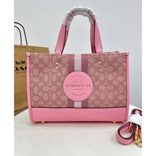 Coach  DEMPSEY CARRYALL IN SIGNATURE JACQUARD WITH STRIPE AND COACH PATCH (COACH C8448)