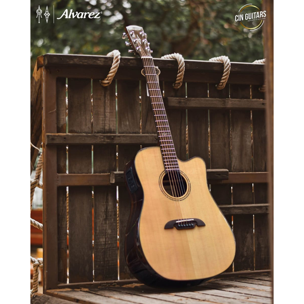 กีต้าร์โปร่ง-alvarez-ade90cear-solid-aa-sitka-spruce-macassar-ebony-กีตาร์-acoustic-guitar-กีตาร์โปร่ง