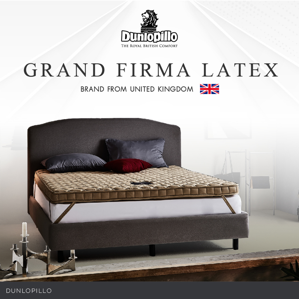 ภาพหน้าปกสินค้าDunlopillo ที่นอนยางพาราแท้ 100% รุ่น Grand Firma Latex - Latex Made In Belgium ส่งฟรี