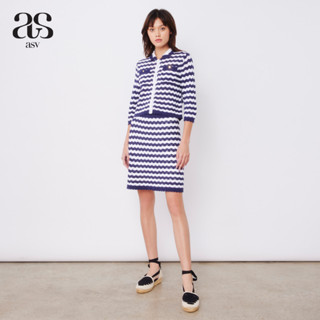 [asv ss23] Siena Wavy Knitted Skirt  กระโปรง ผ้านิตทอลายคลื่น ทรงเอ แต่งเอวยางยืด