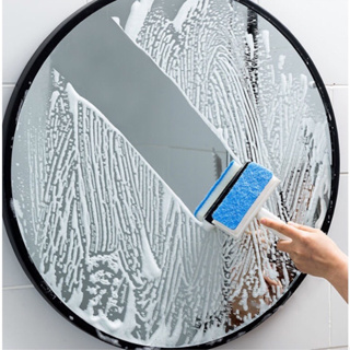 ที่เช็ดกระจกด้ามพลาสติกพร้อมที่รีดน้ำ ไม้เช็ดกระจกและฟองน้ำสำหรับทำความสะอาด