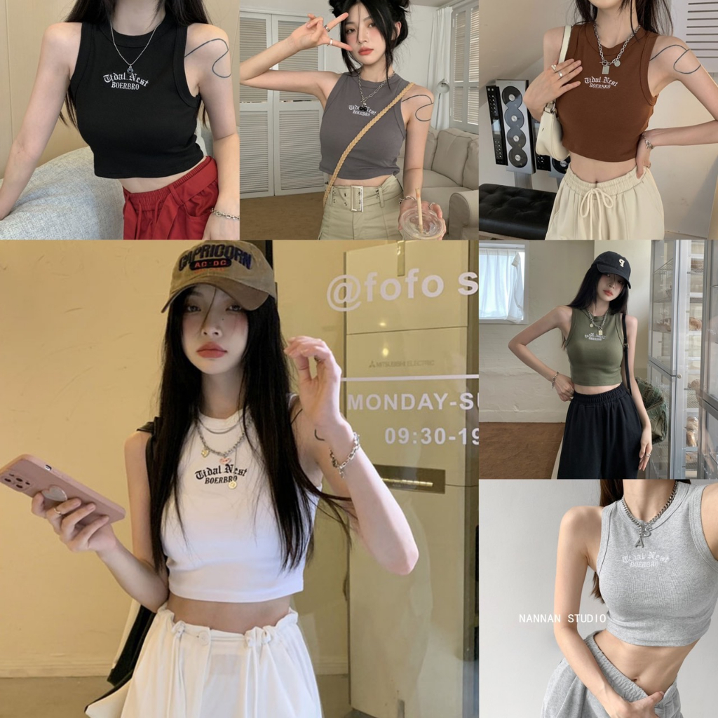 mm044-เสื้อกล้ามครอปสั้น-ทรงครอปสั้นใส่สบายมาก