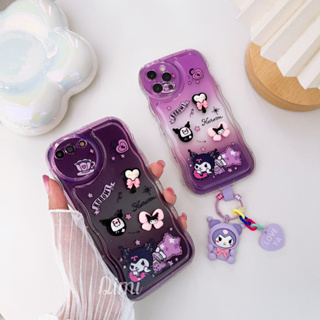 เคสขอบหยักคุโรมินูน เคสขอบหนากันกระแทก for iPhone 7 8 7Plus 8Plus XS MAX XR 11 12 12Promax 13 Pro max 14 14Pro 14Promax