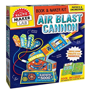 Klutz Air Blast Cannon: Maker Lab STEM Kit, Multi-Colored, 9.8"" x 2.5"" x 11.