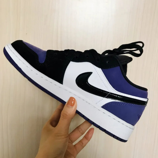 nike-jordan-air-jordan-1-low-court-purple-black-purple-ของแท้-100