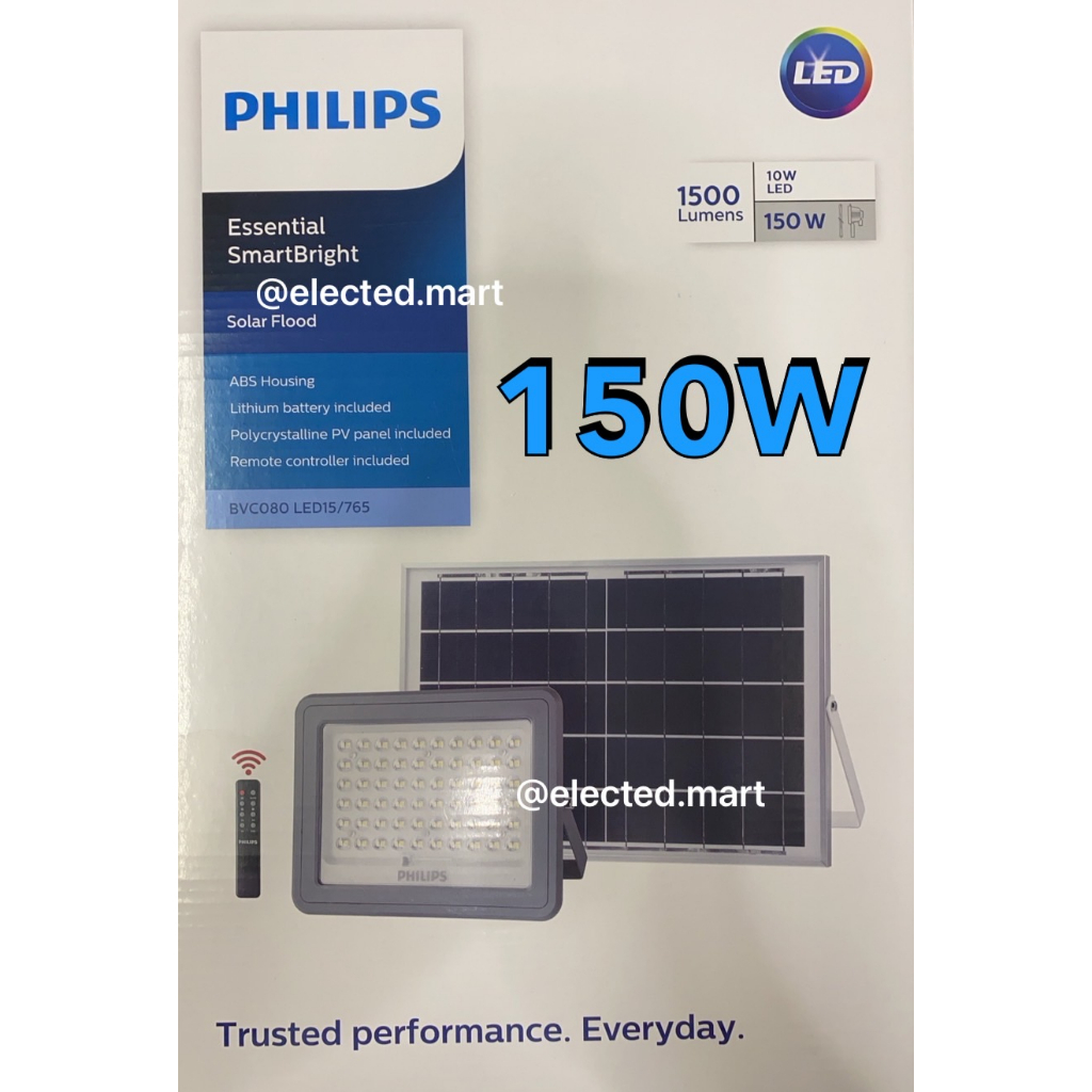 philips-solar-flood-light-bvc080-1500lm-โคมไฟเอนกประสงค์-พร้อมแผงโซลาร์และรีโมทควบคุม-150-วัตต์