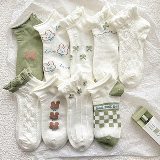 (พร้อมส่ง🧦) Set 9 คู่ ถุงเท้าน่ารัก ถุงเท้าข้อสั้น