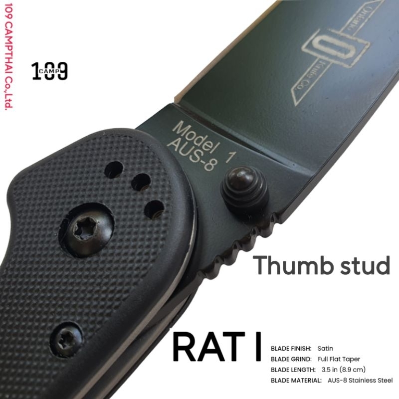 มีดพับ-ontario-แท้-รุ่น-rat-l-มีดพับที่แข็งแรงทนทาน-รุ่นที่ขายดีที่สุดใบมีดหนา-2-9mm-เปิดใช้งานมือเดียวสะดวก-liner-lock