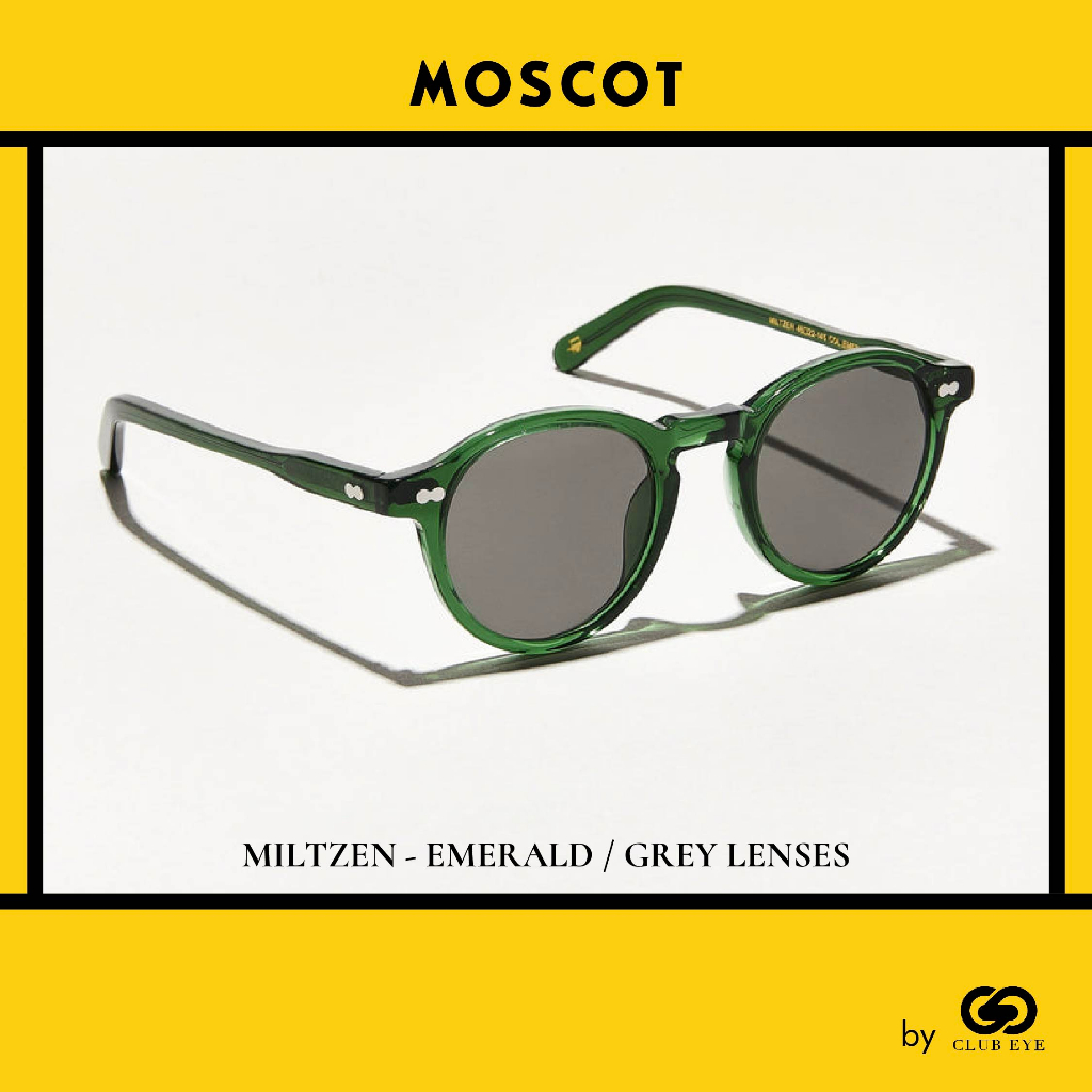 moscot-แว่นกันแดด-มอสคอต-รุ่น-miltzen-สีกรอบ-emerald-สีเลนส์-grey-ไซซ์-46-ของแท้-มีประกัน