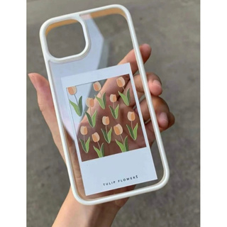 เคสไอโฟนใสของครีมทิวลิปมินิมอล i7-13promax (Case iphone) เคสมือถือ เคสใสสกีน เคสมินิมอล เคสดอกไม้ เคสลายดอก เคสเกาหลี