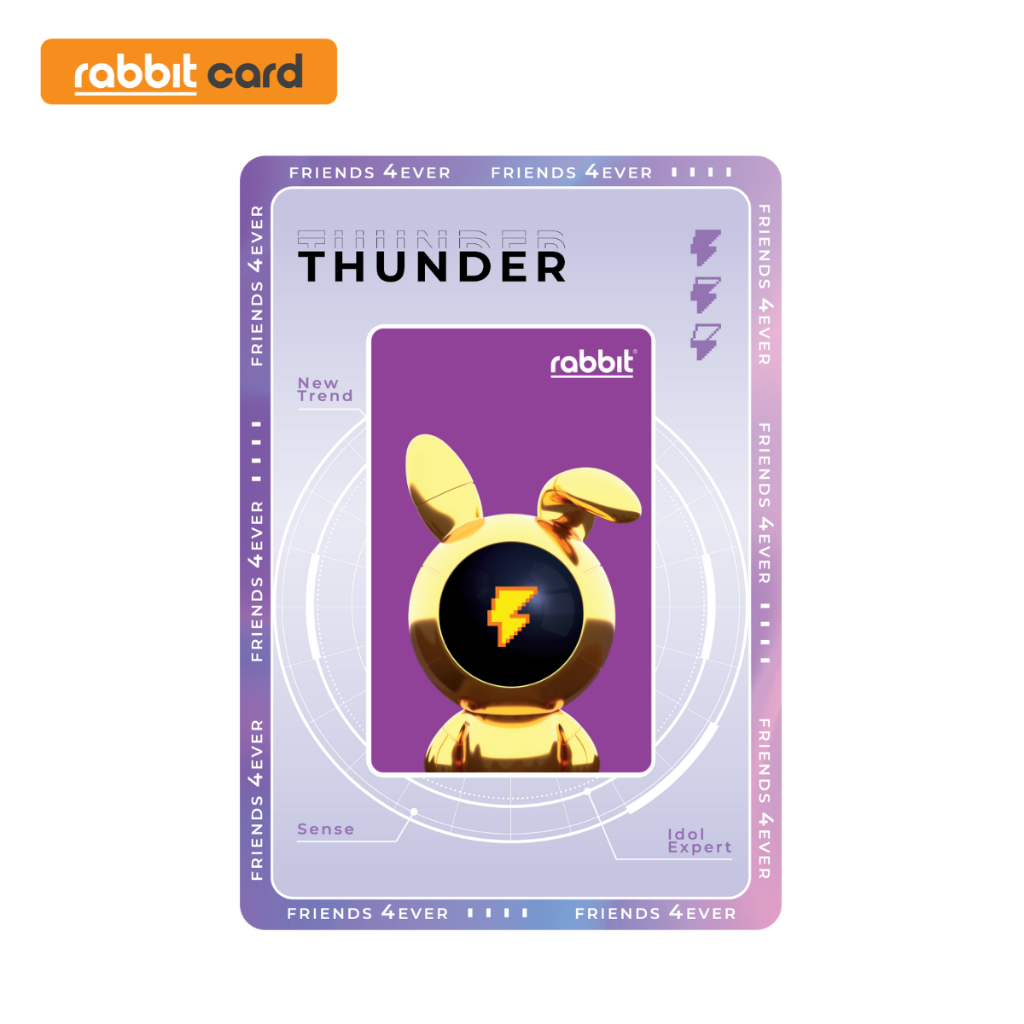 ภาพสินค้าRabbit Card บัตรแรบบิท Friends 4Ever สำหรับบุคคลทั่วไป (Thunder) จากร้าน rabbitcard_official บน Shopee ภาพที่ 2