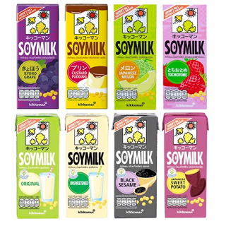 คิคโคแมน นมถั่วเหลือง 1 แพ็คมี 3 กล่อง มี 8 รสชาติ  Kikkoman soymilk 200 มล.