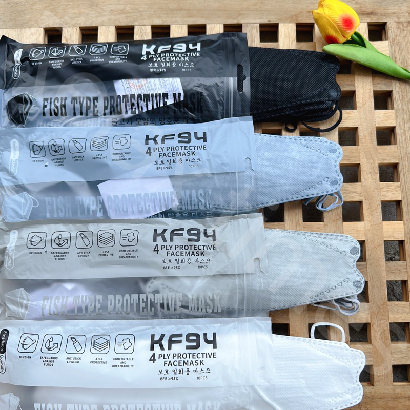 ‼️พร้อมส่ง🇹🇭KF 94 MASK เกาหลี [1 แพค 10 ชิ้น] 🚚 ส่งของทุกวัน | Shopee ...