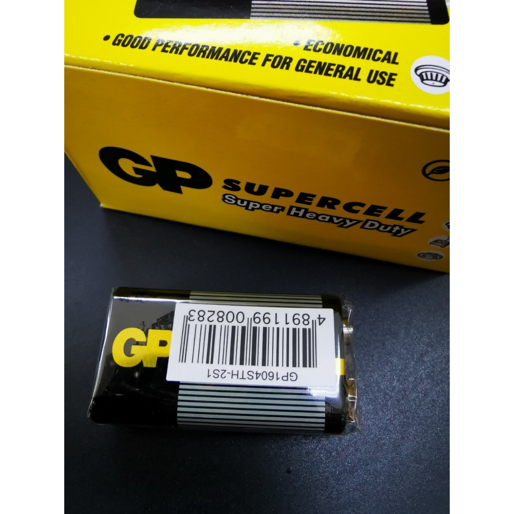 ถ่าน GP 9V SUPERCELL (สินค้าพร้อมส่ง) หมดอายุ 082025 GP1604S2S1
