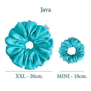 Java ยางรัดผมผ้าซาติน บางลื่น Satin Scrunchies ยางมัดผม ยางรัดผมโดนัท