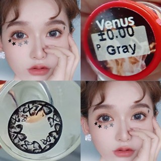 คอนแทคเลนส์ รุ่น Venus สีเทา/ตาล Gray/Brown มีค่าสายตาปกติ (0.00) เปลี่ยนแทนทุกเดือน