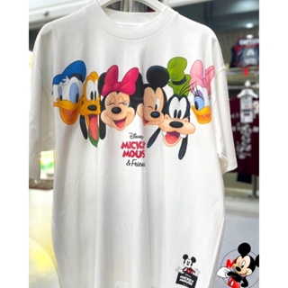 เสื้อDisney ลาย Mickey mouse สีขาวเฟด ครีมๆ (MPA-001)