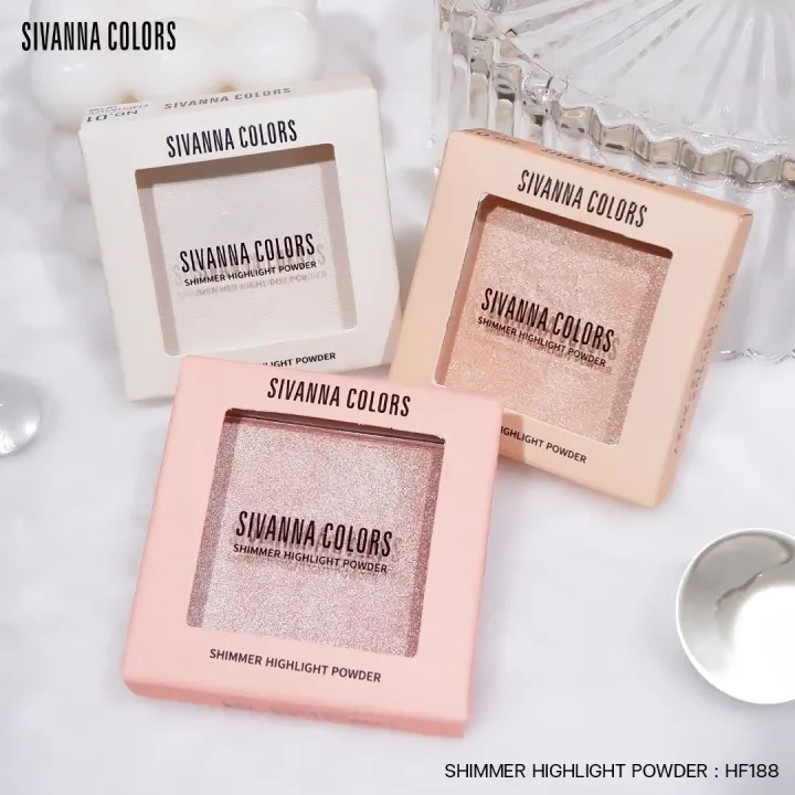 hf188-sivanna-colors-shimmer-highlight-powder-ซีเวนน่า-คัลเลอร์ส-ชิมเมอร์-ไฮไลท์-พาวเดอร์-ใช้ตกแต่งใบหน้าให้ดูฉ่ำวาว