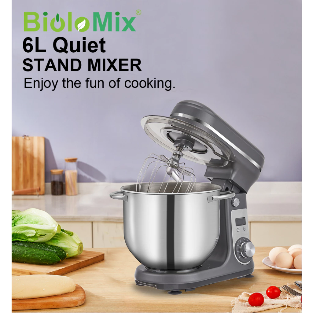 Biolomix 6L Quiet DC ยนต์ ผสมอาหาร ตีไข่ เครื่องปั่นแป้งในครัว